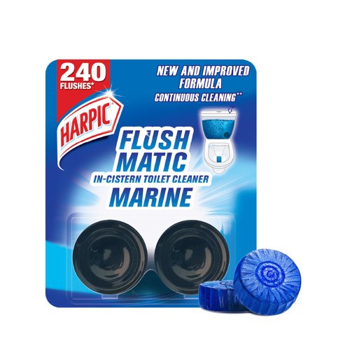 Harpic Flushmatic Marine In-Cistern Toilet Cleaner Blocks 50 gm