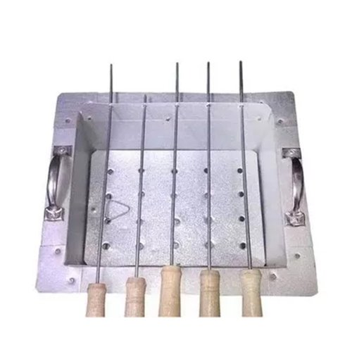 BBQ Grill Tin Maker With 5 Stick Silver