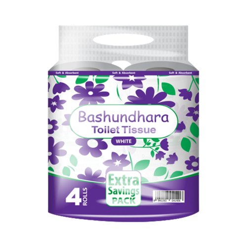 Bashundhara Toilet Tissue White Extra Savings Pack