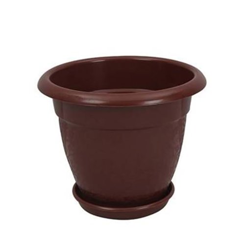 RFL TEL Modern Flower Tub With Tray (Rose Wood) 6 inch