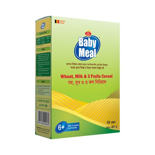 Baby Meal Milk Wheat & 3 Fruits Cereal (6-24 M) 350 gm