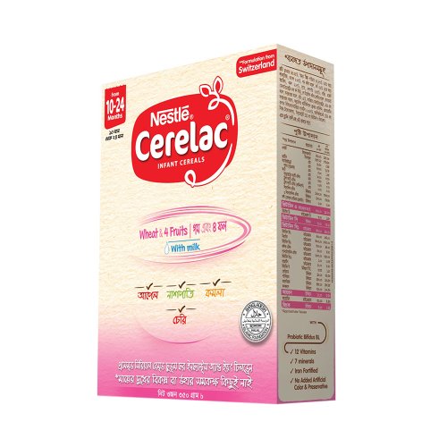 Nestle Cerelac 3 Wheat & 4 Fruits (10 M +) 350 gm