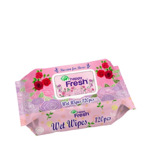 Happy Fresh Wet Wipes (Rose)120 pcs