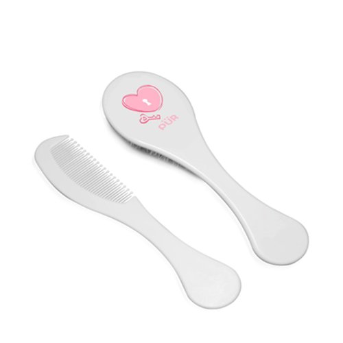 Pur Baby Brush & Comb (Pink) 1 set