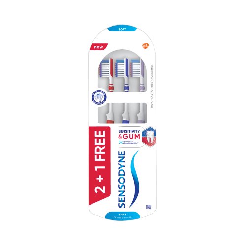 Sensodyne Sensitivity & Gum Toothbrush (Buy 2 Get 1 Free) 3 pcs