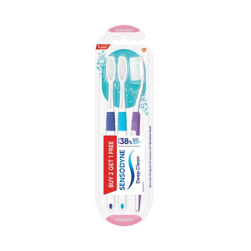 Sensodyne Deep Clean Toothbrush (Buy 2 Get 1 Free) 3 pcs