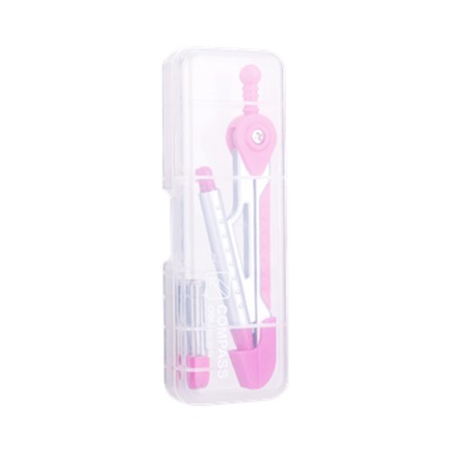 Deli Compass With Lead Pencil (Pink)