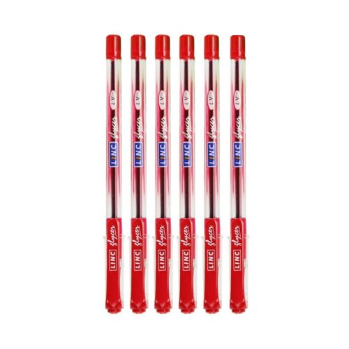 Linc Glycer Ball Pen Red 6 pcs