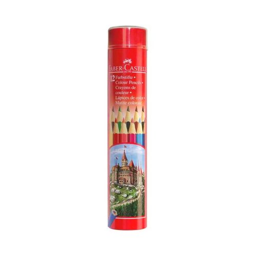 Faber Castell Long Color Pencil Round Tin 12 pcs