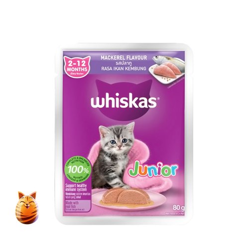 Whiskas Junior Cat Food Mackerel 80 gm