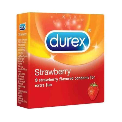 Durex Strawberry Condom 3 pcs