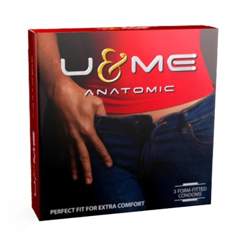 U & ME Anatomic Condoms 3 pcs