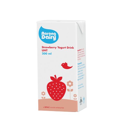 Aarong Dairy Strawberry Yogurt Drink UHT Milk 200ml