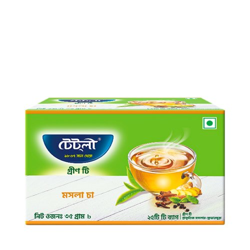 Tetley Green Tea Bag Masala Cha 25 pcs 35gm