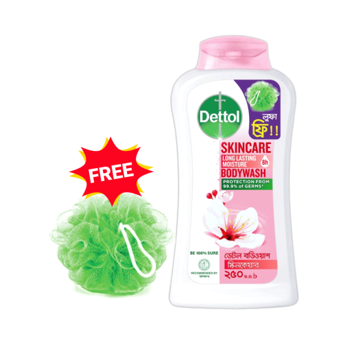 Dettol Skincare Bodywash (Free Loofah) 250 ml