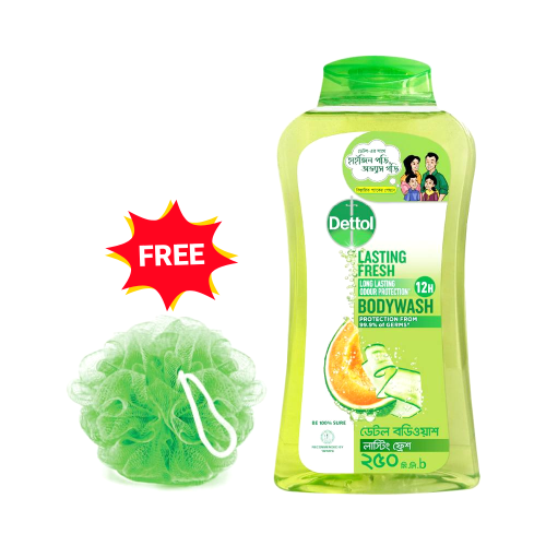 Dettol Lasting Fresh Bodywash (Free Loofah) 250 ml