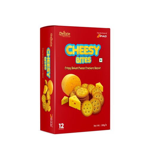 Ifad Cheesy Bites Premium Cheese Crackers 12 pack