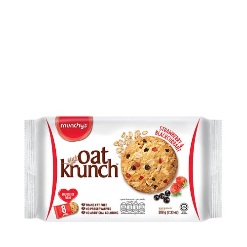 Munchy's Oat Krunch Strawberry & Blackcurrant Cookies 208 gm
