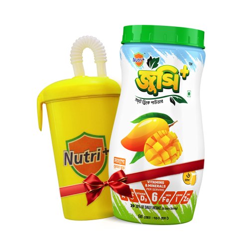 Nutri+ Juicee+ Soft Drinks Powder Mango Flavor (Free Jar) 750 gm