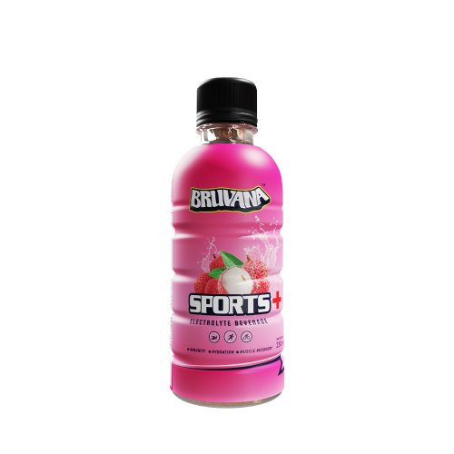 Bruvana Sports+ Electrolyte Beverage (Litchi Flavor) 500 ml