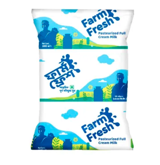 Farm Fresh Pasteurized Full Cream Milk 1 ltr